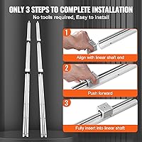 Vista 6 de VEVOR Riel lineal deslizante SBR20-1800mm 2 piezas y 4 piezas de bloques de deslizamiento SBR20UU Kit de guía lineal y rodamientos para máquinas