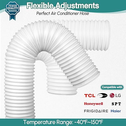 Miniatura 5 de Manguera universal de ventilación de aire acondicionado  5.9 pulgadas de diámetro, 80 pulgadas de longitud, rosca en el sentido de las agujas del