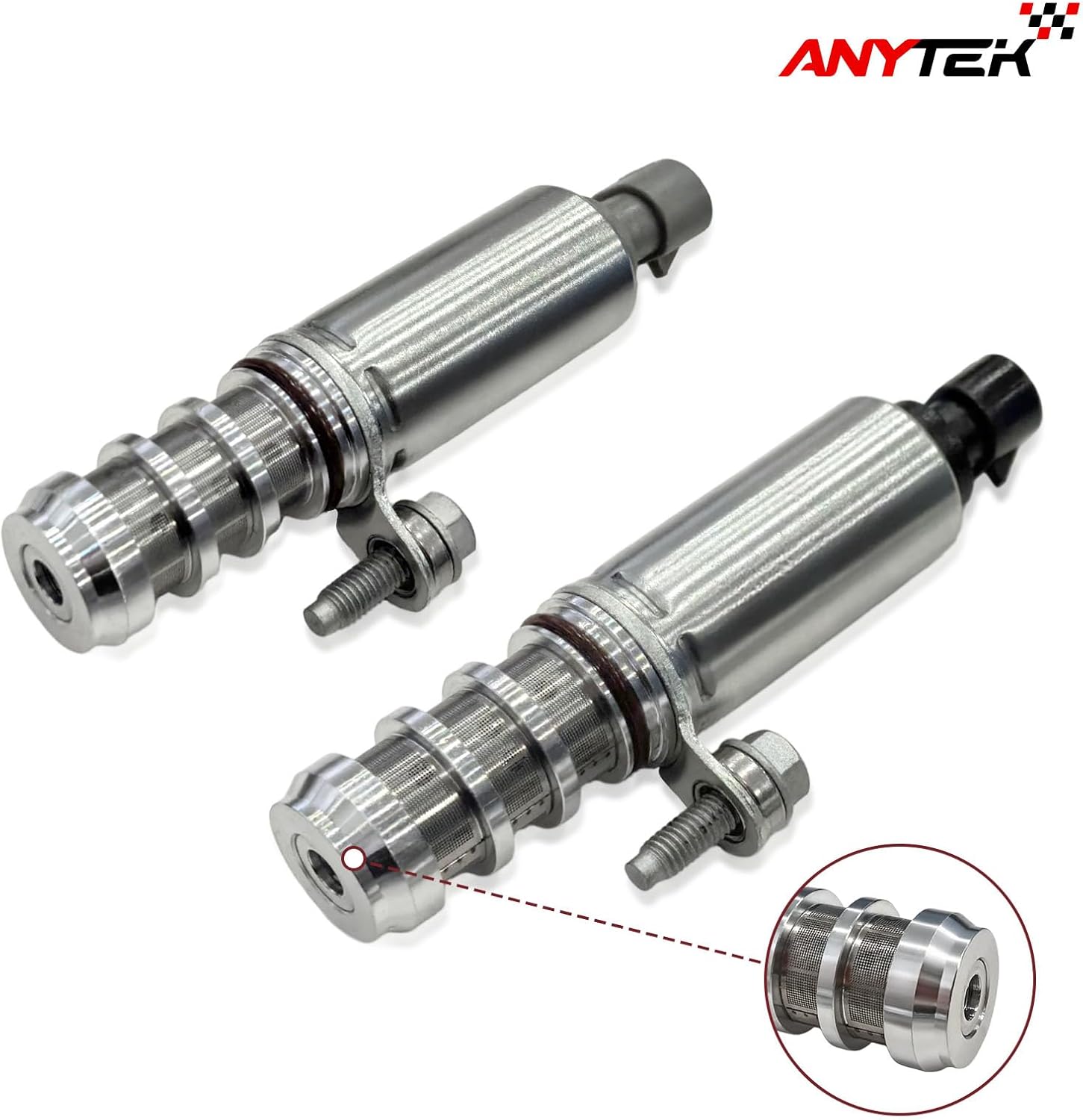 Anytek VVT Intake & Exhaust Camshaft Position Actuator Solenoid for Chevy Chevrolet GMC Equinox Malibu Cobalt HHR Terrain Buick Pontiac Saturn 2.0L 2.2L 2.4L 2006-2017 Replace# 12655420 12655421