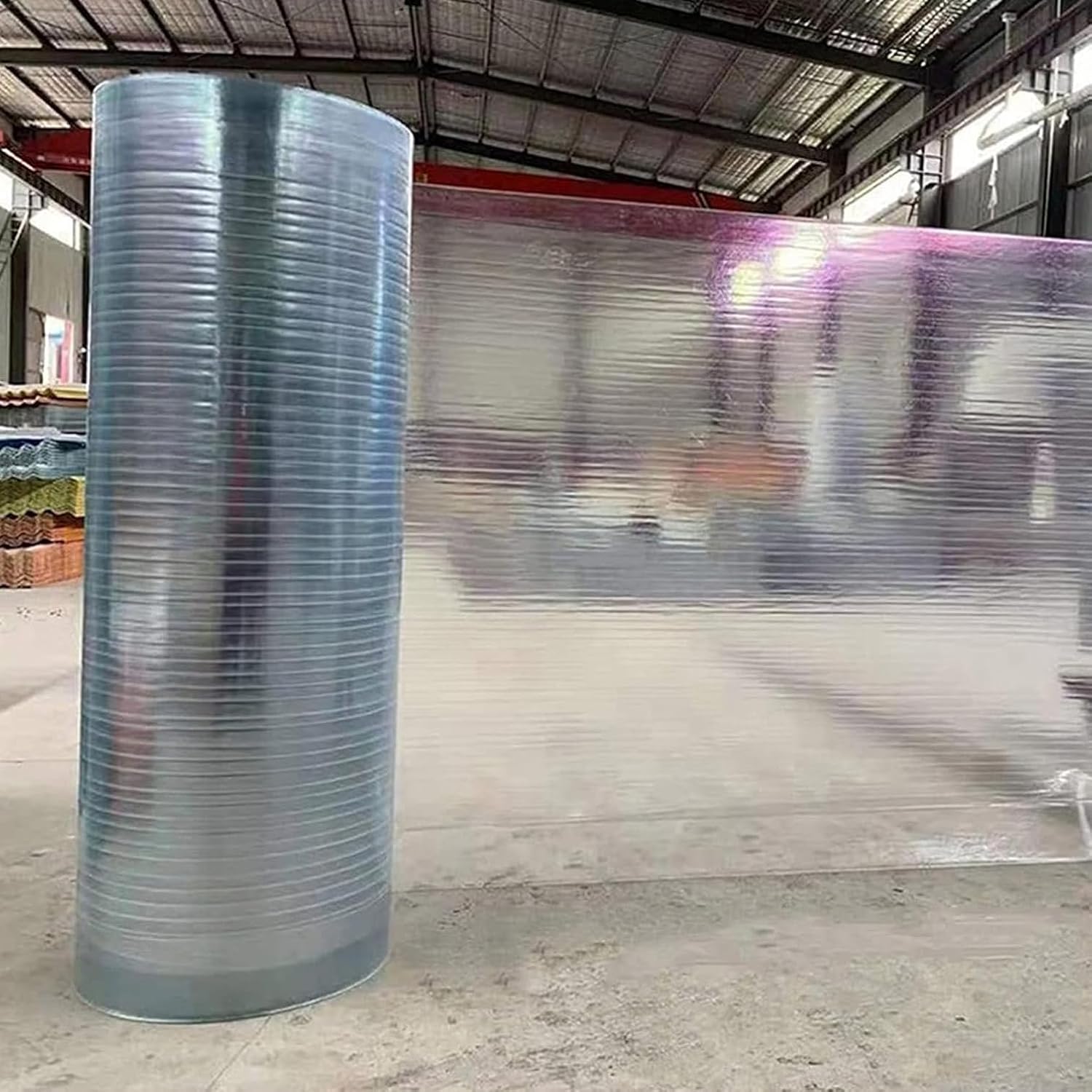 Polycarbonate Roofing Sheets,Transparent Plastic Roof Panels,Glassfiber Sheet,Easy to Bend and Cut,Uv Resistant Waterproof Roofing Sheet,for Greenhouse Pergola Canopy,2mm,0.5X2M,1.5X30M(1.5x19m)