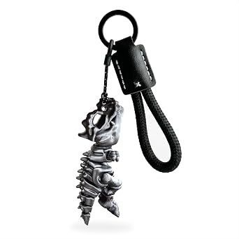 GABOX Dinosaur Skeleton Leather Keychain Strap