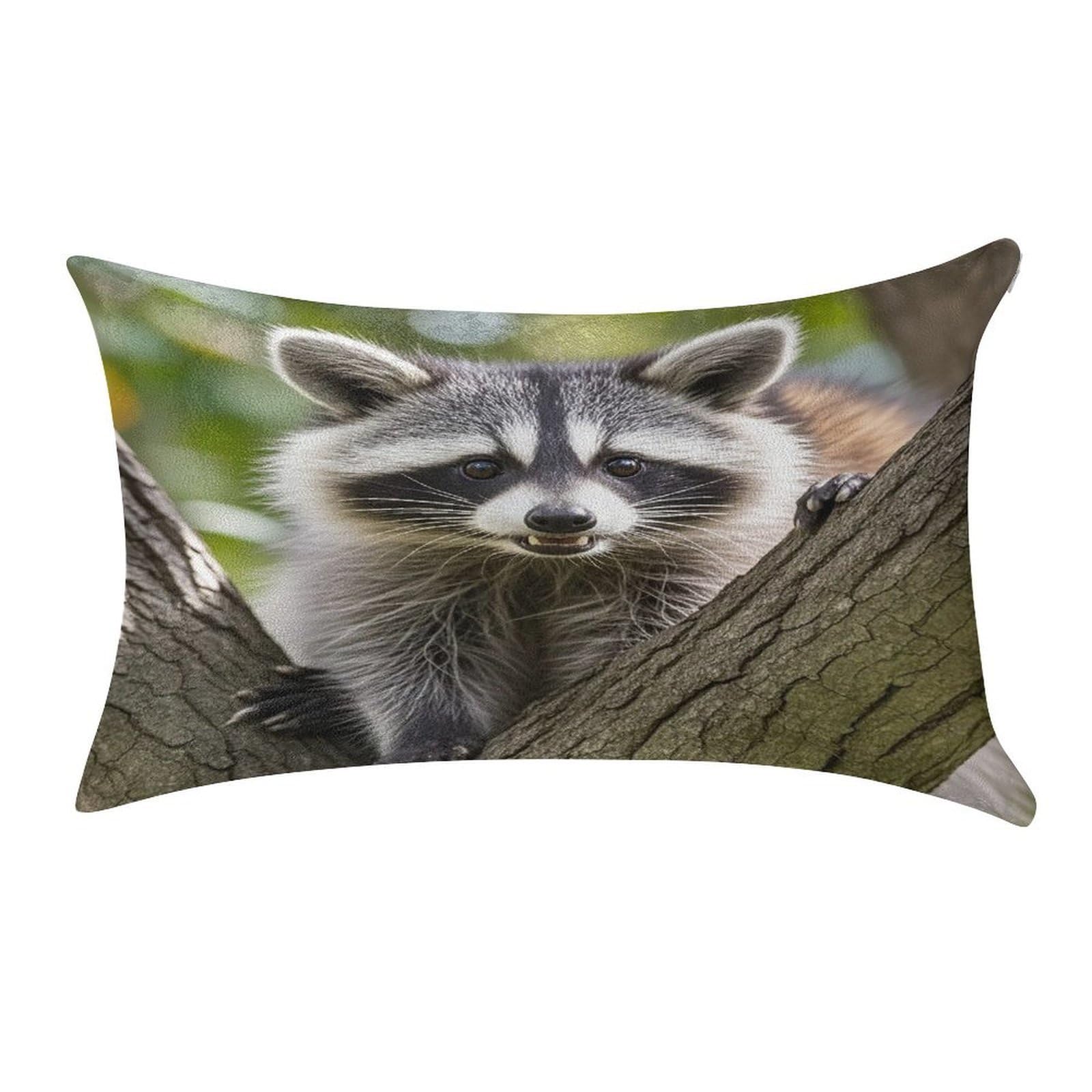 FekiLoot Raccoon Pillow Covers Luxury Velvet Oblong Pillowcases Rectangular Throw Pillows Case Decorative Velvet Cushion Covers Ultra Soft Lumbar Pillow Shells 12 X 20 in