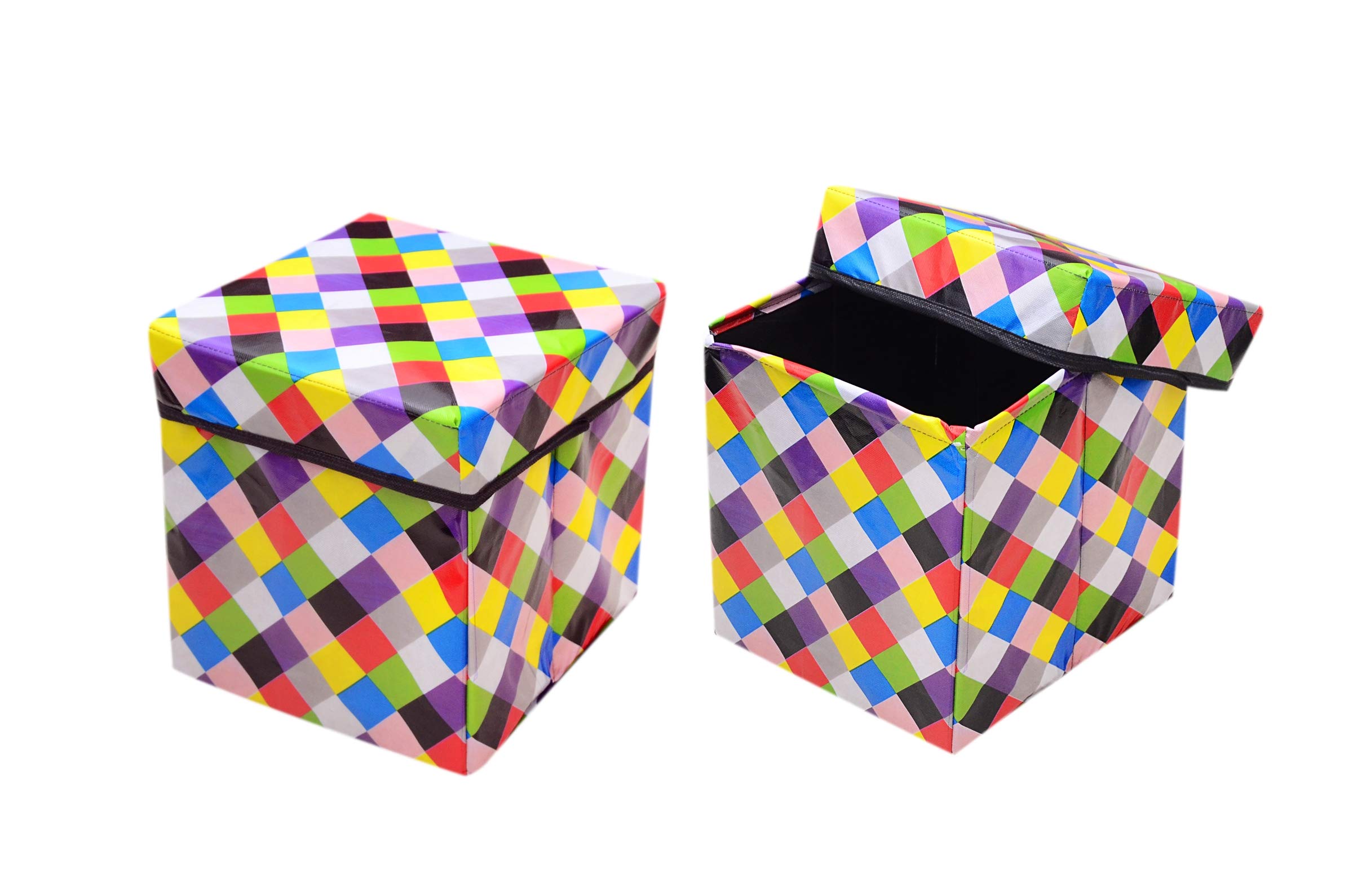 Cool Dealzz PVC Waterproof Foldable Storage Box Cum Stool for Living Room/Office/Kitchen-picture-19