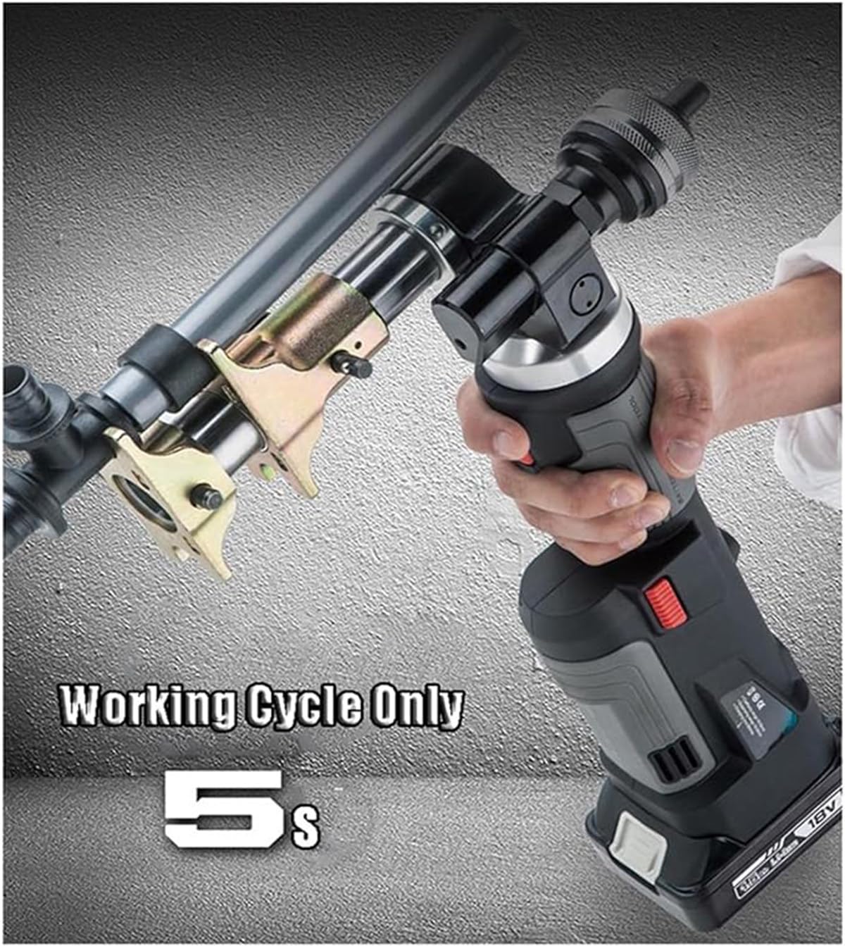 Herramienta de crimpado y expansión axial accionada por batería, herramienta hidráulica de crimpado de tubos, herramienta de fontanería, para trabajos en metal