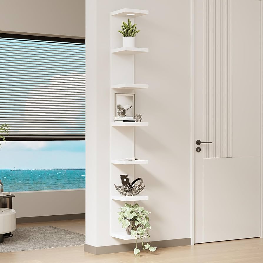 Amazon.com: LitaEther Versatile 7 Tier Wall Shelf Unit,White Lack
