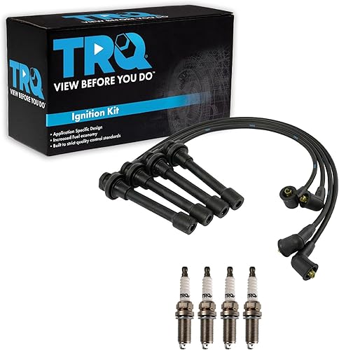 Miniatura 294 de TRQ Kit de bujías de 5 piezas de bujías de iridio compatibles con Chevrolet Aveo 2004-2008 Aveo5 2004-2008