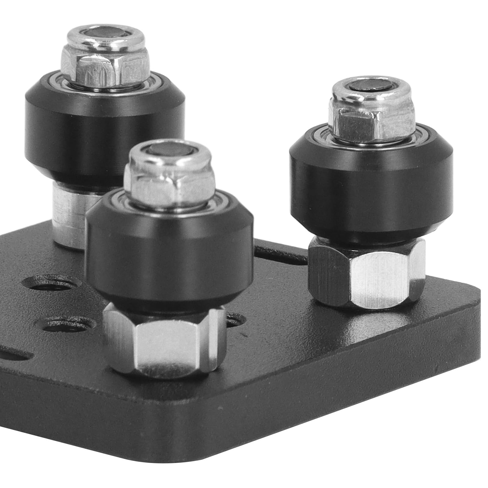 Piastra V-Wheel, 4 Pezzi, Piastra Porta Asta con Ruote per Profilato in Alluminio 2020V, Parti per Stampante 3D CNC, Nero