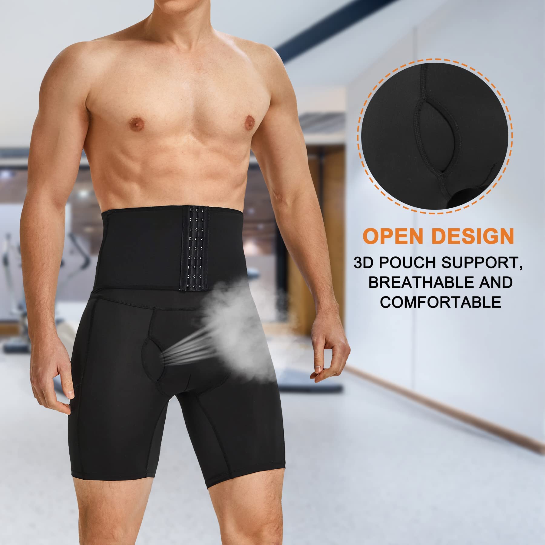 Faja Reductora Hombre Pantalones Braga Moldeadora Abdomen Calzoncillos Hombre para Boxer Cintura Alta Ajustados Ropa Interior Elástico Shapewear Lencería Pantalones con Relleno Barriga