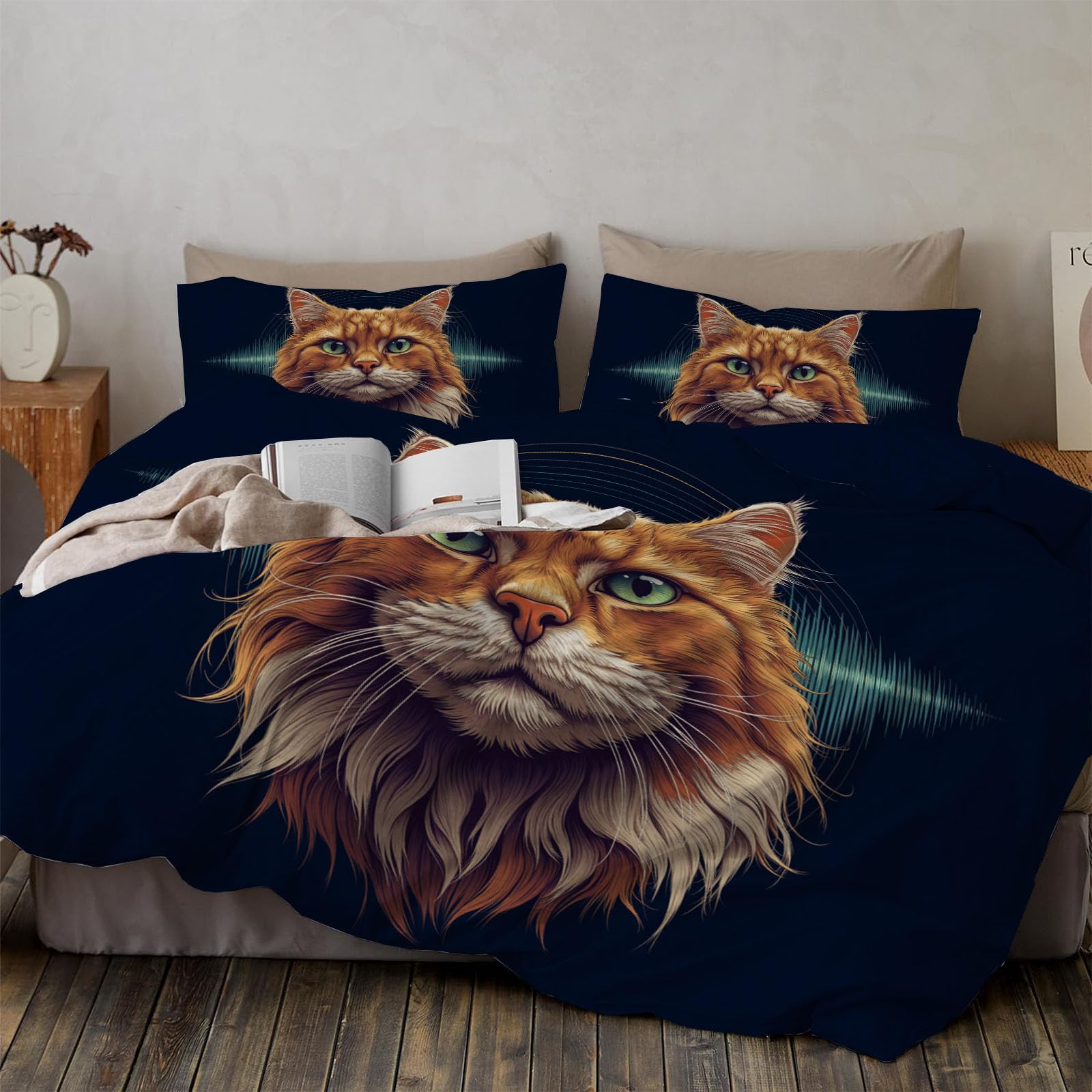 Housse de couette 240x260cm enfant animaux de science-fiction 3pcs
