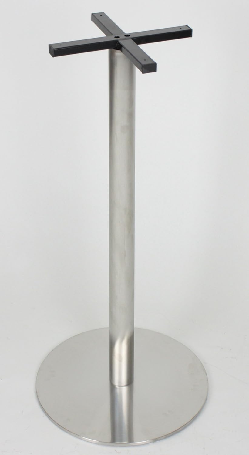 Bushed Stainless Steel Round Bar Table Base 18" in