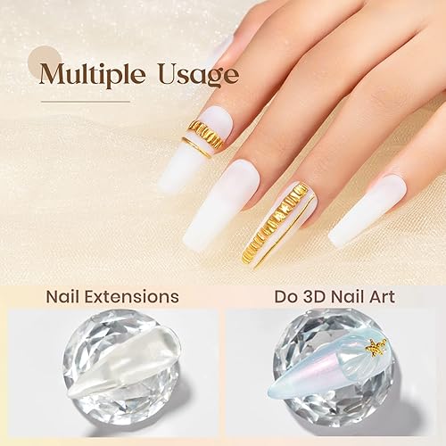 Miniatura 4 de Gel constructor sólido para extensión de uñas, 1.06 oz (1.06 oz), antiadherente, escultura 3D, modelado de gel para modelar uñas, manicura para