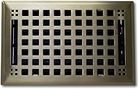 Vista 13 de Madelyn Carter Cubierta de ventilación de estilo artesanal contemporáneo, interior de acero fundido sólido, controla el flujo de aire, 2 x 10