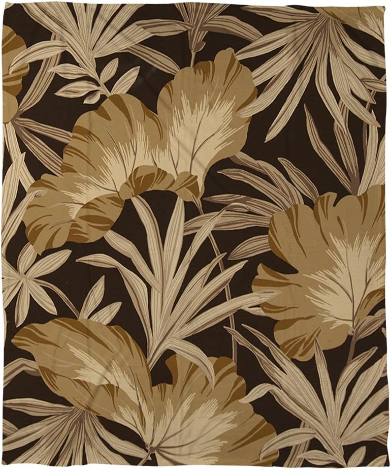 Manual Woodworkers & Weavers Coral Fleece Throw Blanket, 60 by 80-Inch, Tonal Floral
