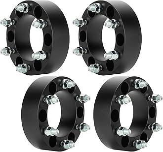 6x5.5 (6X 139.7mm) 2" Wheel Spacers for Toyota Tacoma Tundra 4Runner FJ Cruiser Land Cruiser Sequoia, Chevy Colorado, 50.8mm Thick M12x1.5 Studs 108mm Bore 6 Lugs Wheel Adapters