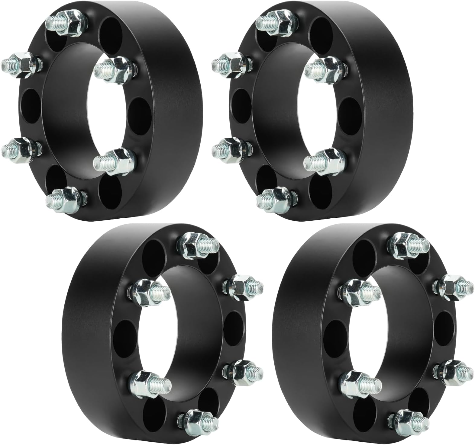 6x5.5 (6X 139.7mm) 2" Wheel Spacers for Toyota Tacoma Tundra 4Runner FJ Cruiser Land Cruiser Sequoia, Chevy Colorado, 50.8mm Thick M12x1.5 Studs 108mm Bore 6 Lugs Wheel Adapters