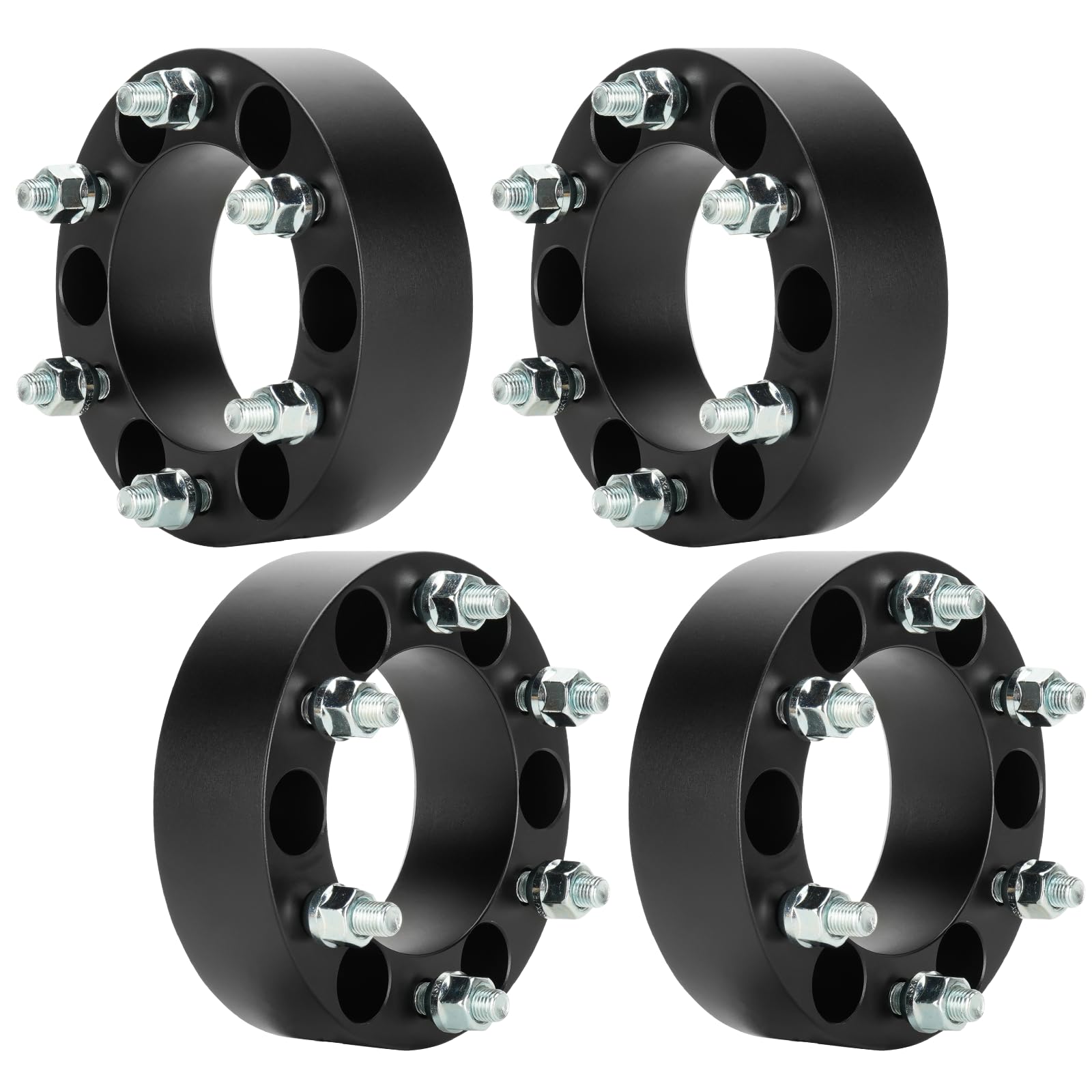 6x5.5 (6x 139.7mm) 2" Wheel Spacers for Tacoma Tundra 4Runner FJ Cruiser Land Cruiser Sequoia, Chevy Colorado, GMC Canyon, GX460 GX470, 50.8mm Thick M12x1.5 Studs 108mm Bore 6 Lugs Wheel Adapters