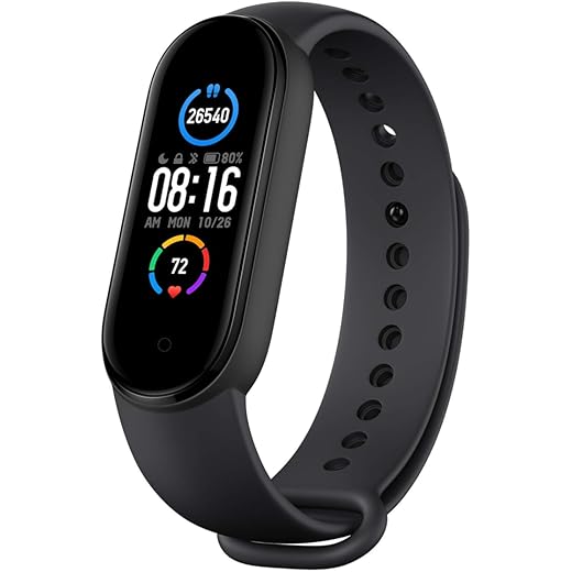 MI (Renewed) Women's Smart Band 5 India's No. 1 Fitness Band, 1.1-inches AMOLED Color Display, Magnetic Charging, 2 Weeks Battery Life, Personal Activity Intelligence (PAI), Health Tracking (Black)
