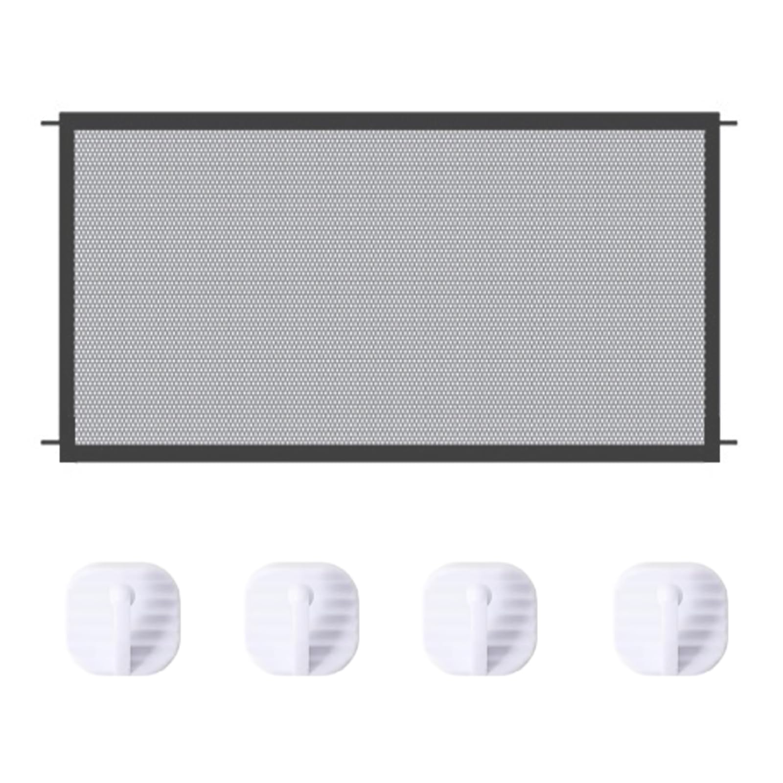 fKiZanthene Gates for Dogs, Retractable Mesh Stair Gate, Dog Gate for Doorways, No Drill Safety Barrier for Stairs and Indoors