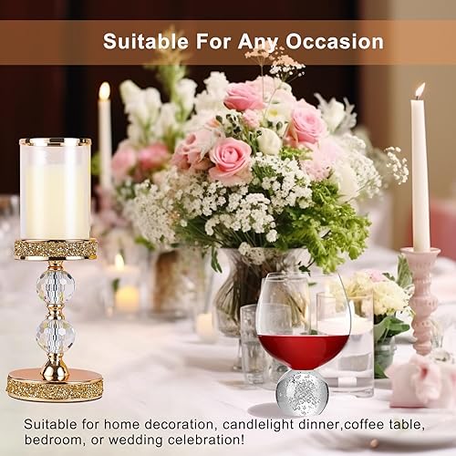 Miniatura 4 de Portavelas para velas de pilar portavelas de pilar portavelas de cristal para mesa de centro de comedor bodas eventos fiestas decoración del hogar