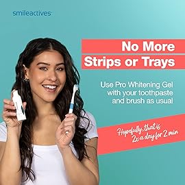 Smileactives Teeth Whitening Kit, Complete at Home Teeth Whitening Treatment, Travel Size Tooth Whitening, Stain Remover for White Teeth, Contains Clinical-Grade Hydrogen Peroxide, 60 Day Kit