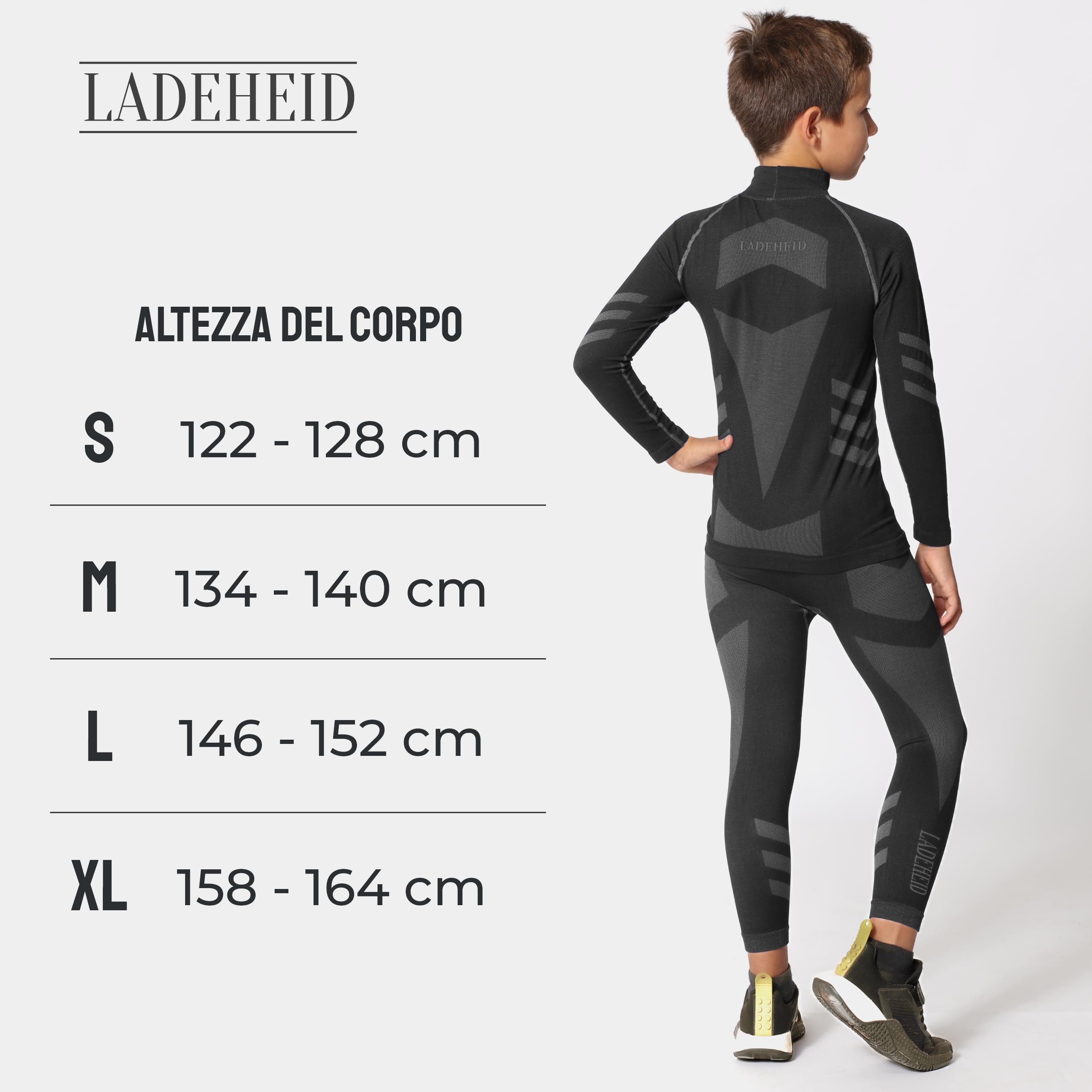 Ladeheid Completo Maglia e Calzamaglia Termiche Bambino e Bambina LAGI009