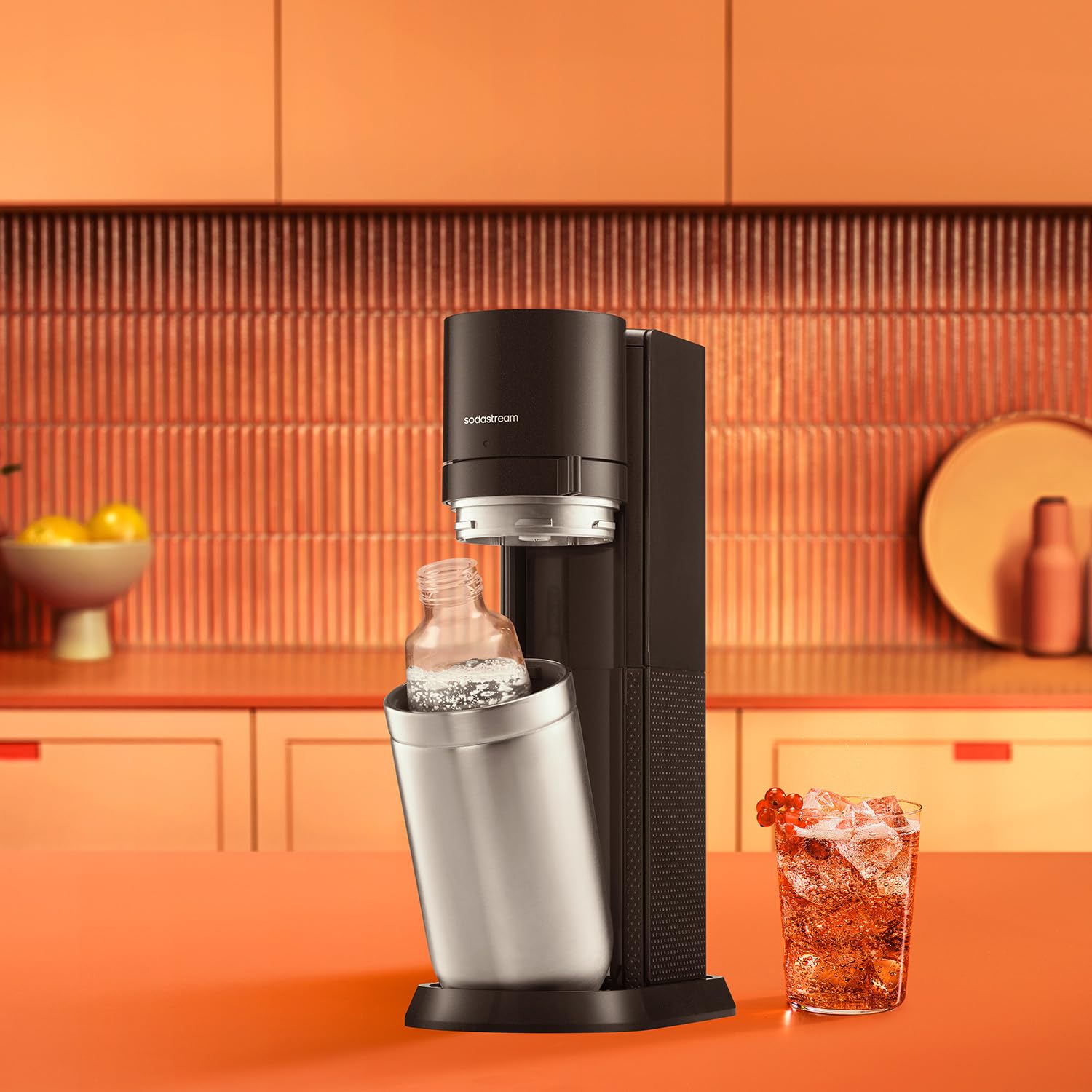 Sodastream Wassersprudler DUO Umsteiger inkl. 1L Glasflasche und 1L FUSE Kunststoffflasche Titan