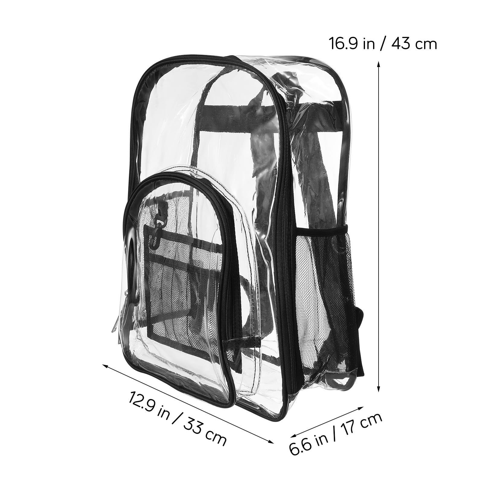 Levemolo Zaino Trasparente Borsa da Stadio Trasparente per Eventi Scolastici e Sportivi Tasche Organizzative e Cinghie Ergonomiche