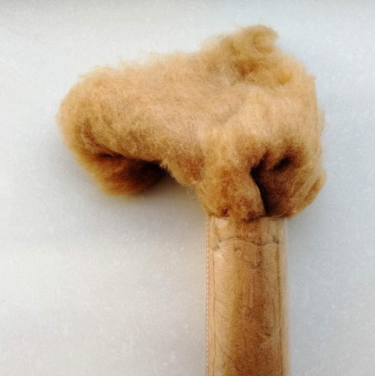 Super Clean Fine Camel Wool Fiber Filler Cloud for Stuffing, Needle Felting, Spinning,Blending and Dryer Balls, Carded,Un-Dyed,Natural Brown, 19 Micron (1lb)