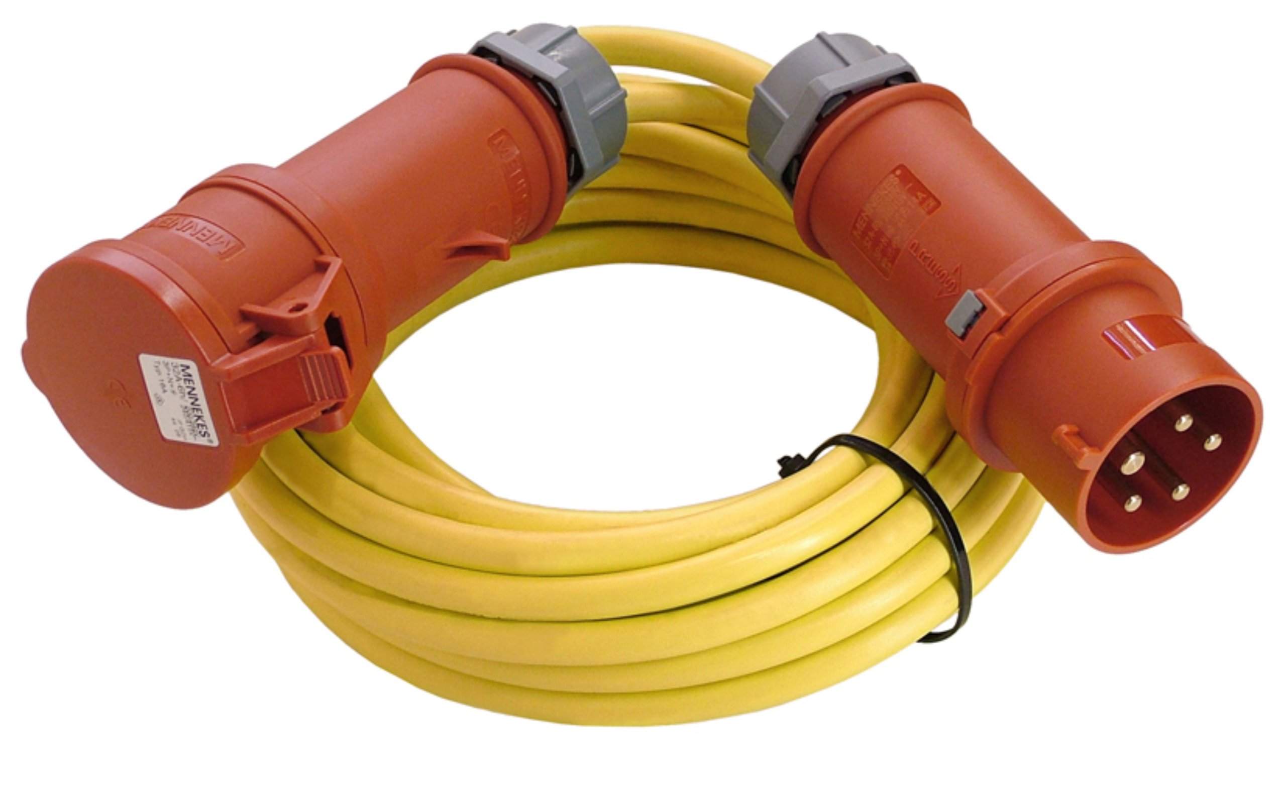 Schwabe Rallonge électrique Rallonge électrique avec prise CEE, 10 m, IP44, jaune, usage extérieur