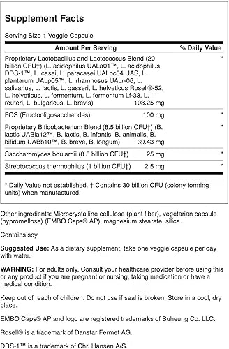 Miniatura 2 de Swanson Ultra Probiotic Complex 30 mil millones de CFU 60 cápsulas vegetales (paquete de 3)