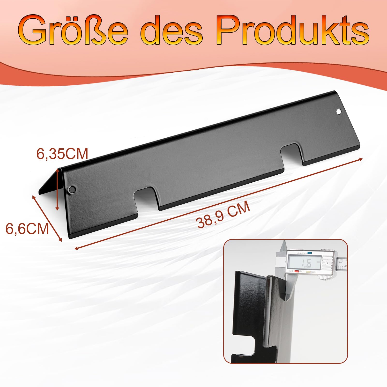 7636 Flavorizer Bars für Weber Spirit I&II 300, 38,9CM 67046 Aromaschienen für Weber Spirit GS4 und Spirit E310/320 S310/320 Grills(mit vorderen Bedienknöpfen),Heizplatte Ersatz, Flammenschutz
