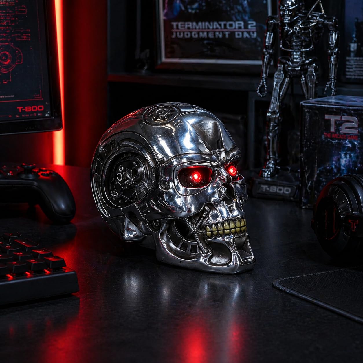 Nemesis Now T-Terminator Boîte en résine Argenté 18 cm Taille Unique