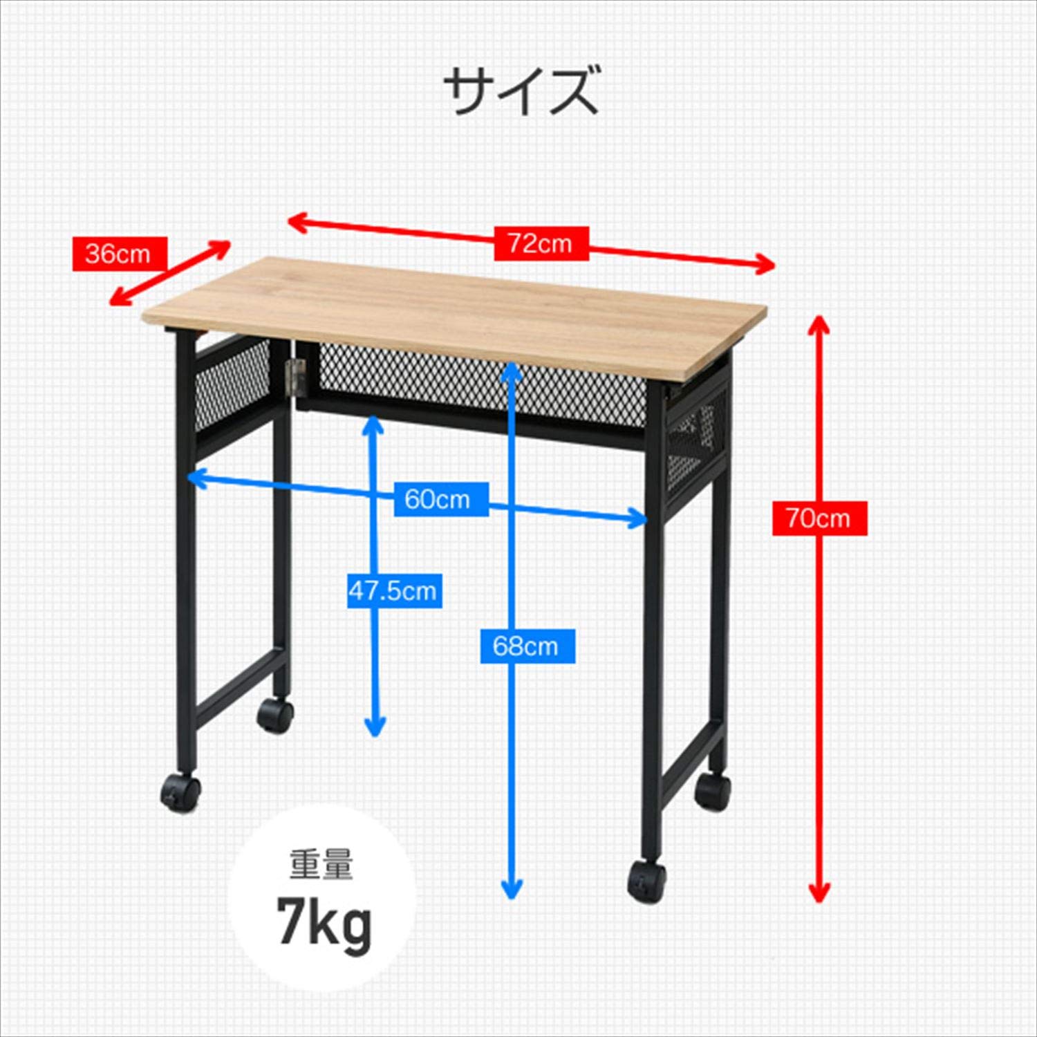 YAMAZEN フォールディングテーブル Amazon.co.jp: Yamazen VMPD-7236C Folding Table with Wheels