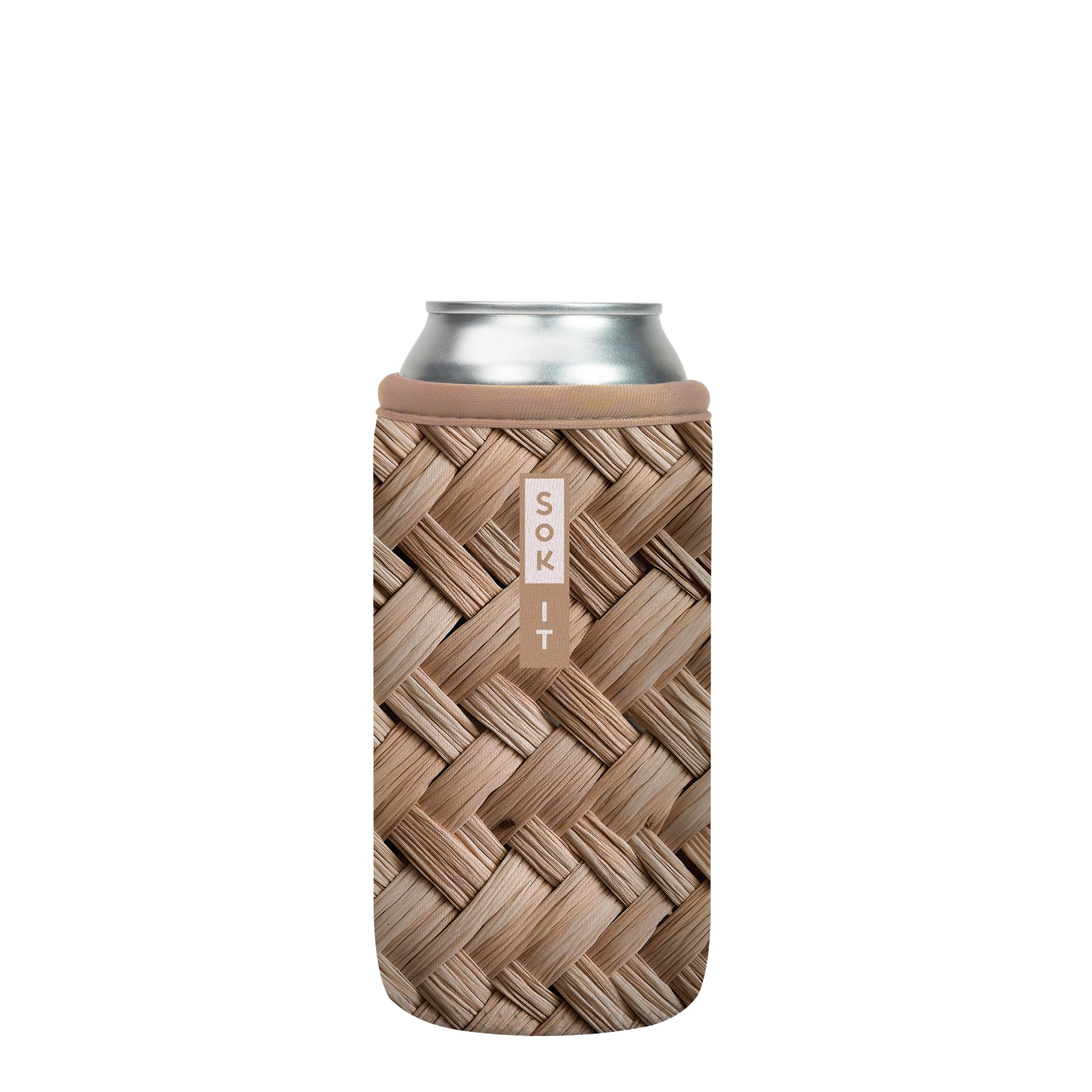 Sok It CanSok Sleeve for Beer & Soda Insulated Neoprene Cover (Summer in Saint-Tropez, 16oz Can Sleeve)