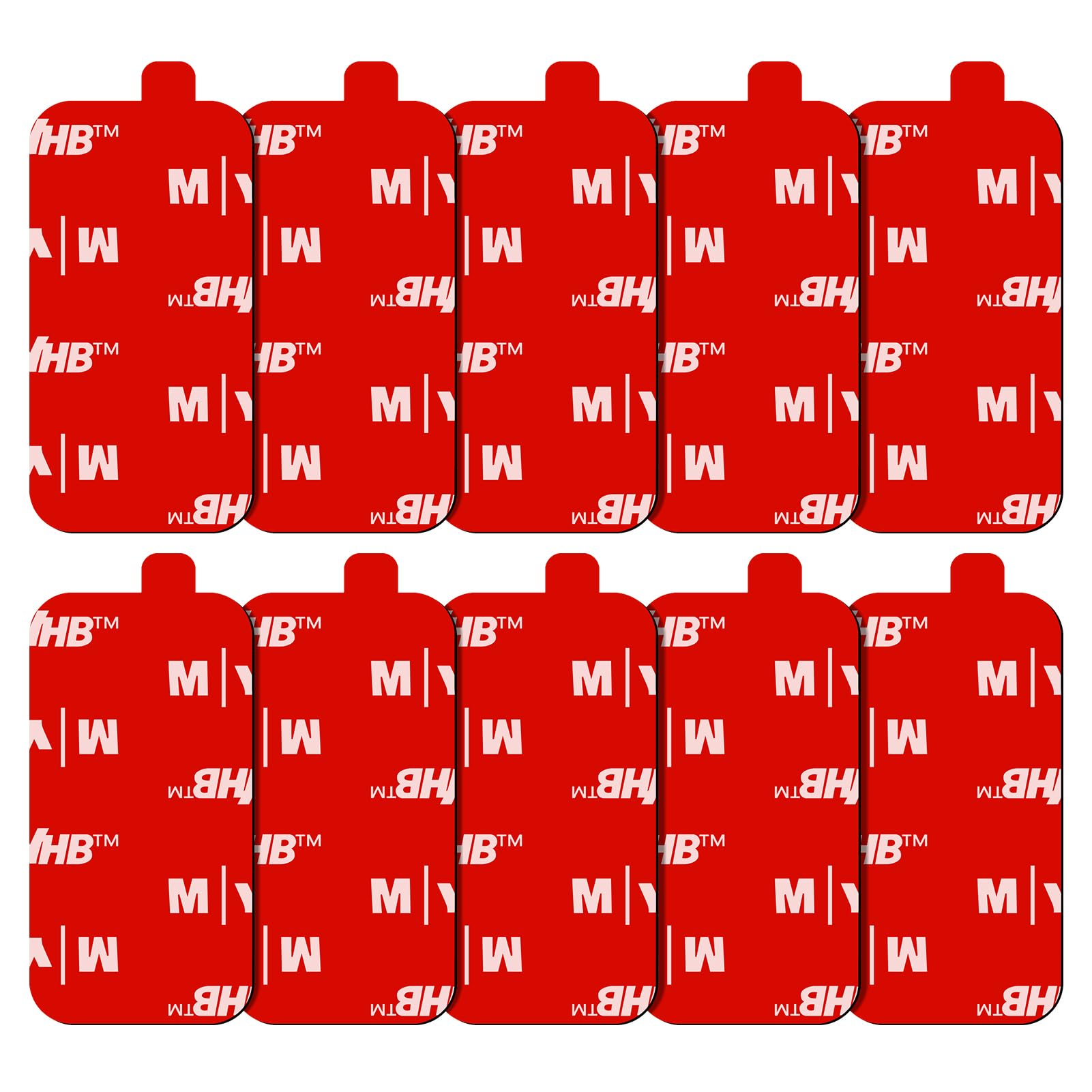 FIXCHORD Doppelseitiges Klebepads Extra Stark, 10St Doppelseitiges Klebeband, Klebepads Doppelseitig, Montageband, Wasser & Temperaturbeständig für Autos, Häusern und Büros, Action-Kameras 50 * 25mm