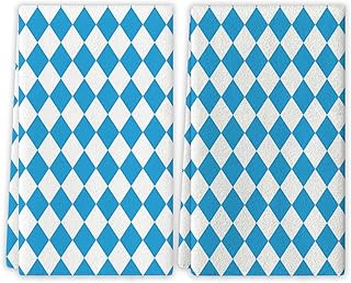 Yarcooly Oktoberfest Decorations Oktoberfest Kitchen Towels Blue White Bavarian Flag Check Dish Towels German Bavarian Beerfest Party Decor Oktoberfest Decorations for Home Party