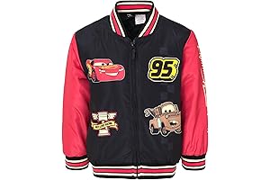 Disney Pixar Toy Story Cars Zip Up Varsity Jacket for Toddlers and Little Kids