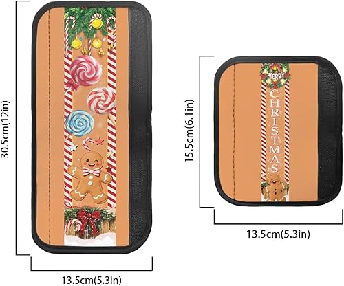 Miniatura 5 de Juego de 4 fundas para asas de refrigerador navideñas, diseño de hombre de jengibre, fundas antideslizantes hechas a mano para electrodomésticos de