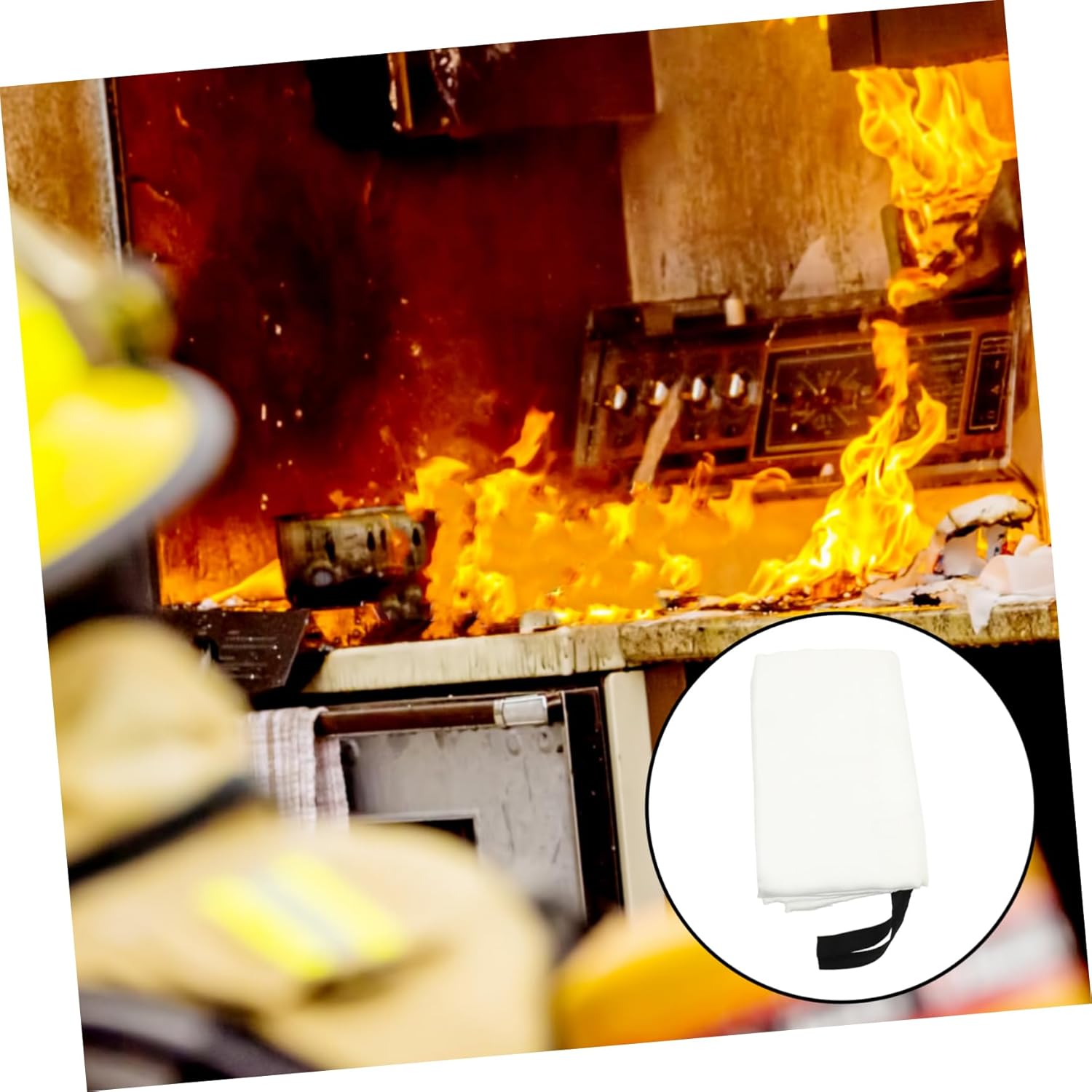 Fire Suppression Blanket Durable Multi-Functional Fire Blanket for Kitchen Grill Car Outdoor Use Fiberglass Material