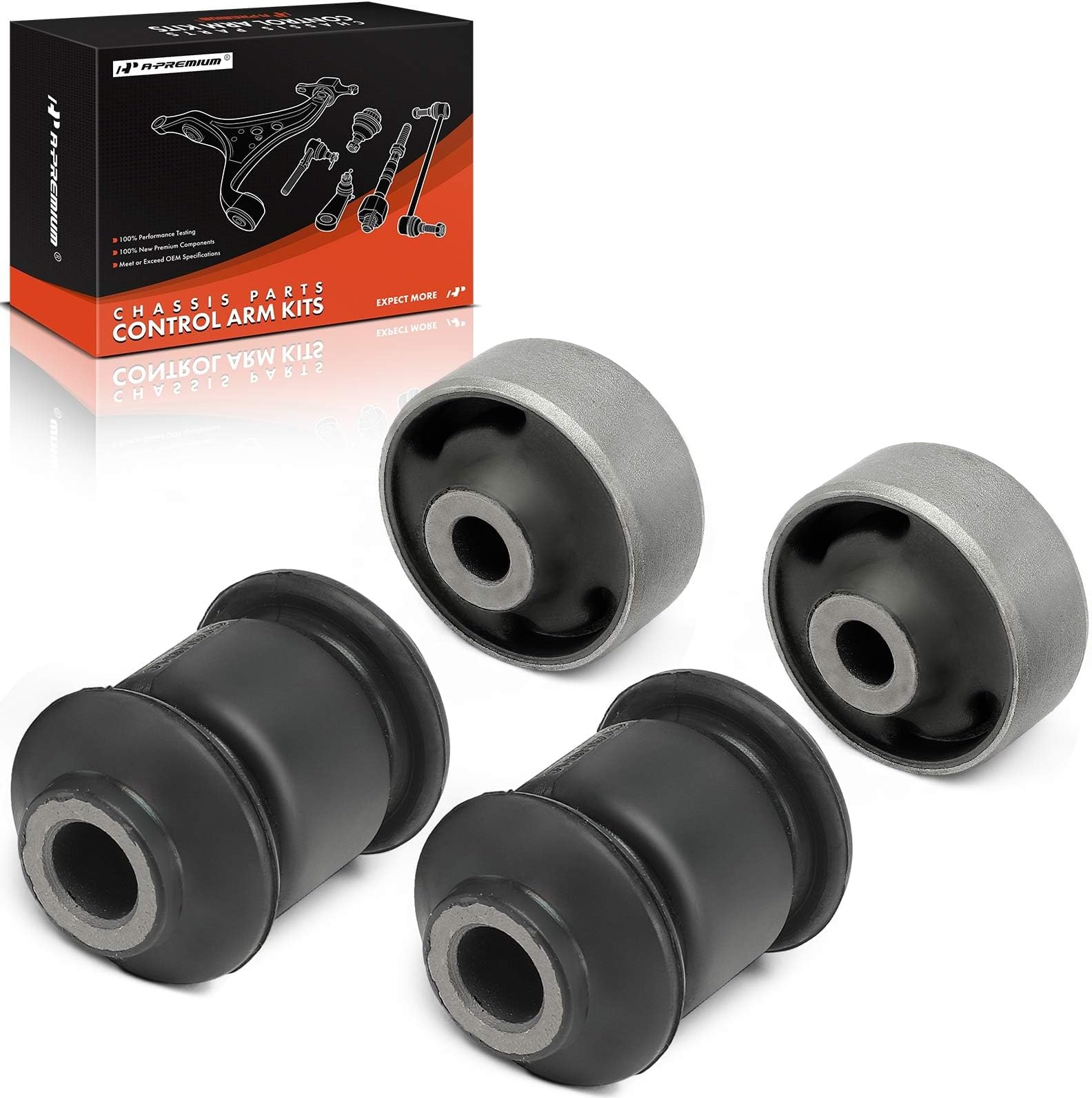 A-Premium 4 x Front Lower Control Arm Bushing Kit, Compatible with Volkswagen Jetta 1999-2006, Golf 1999-2009, Beetle 1998-2010, Jetta City 2007-2009 & Audi TT/TT Quattro 2000