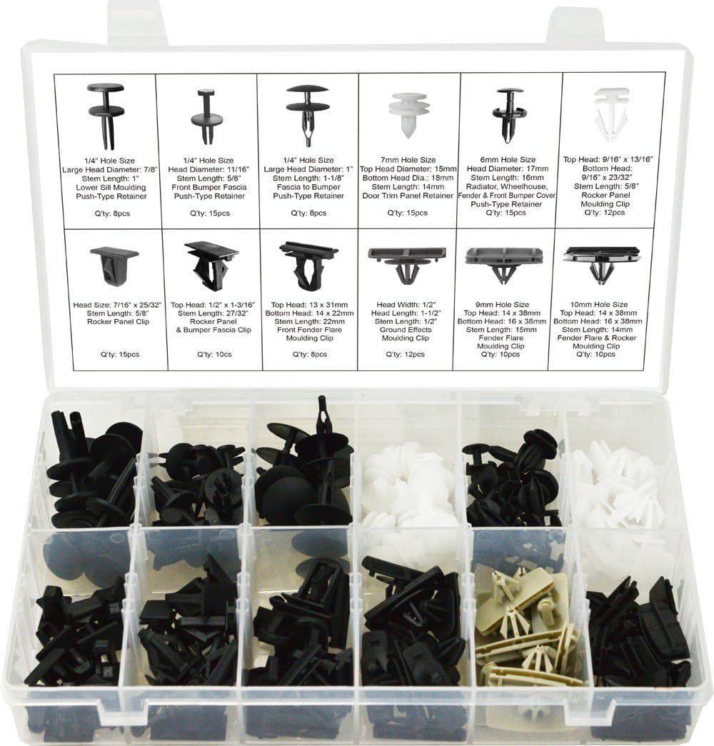 Swordfish 60810 for Jeep Retainer Clip Assortment, 138 Pieces