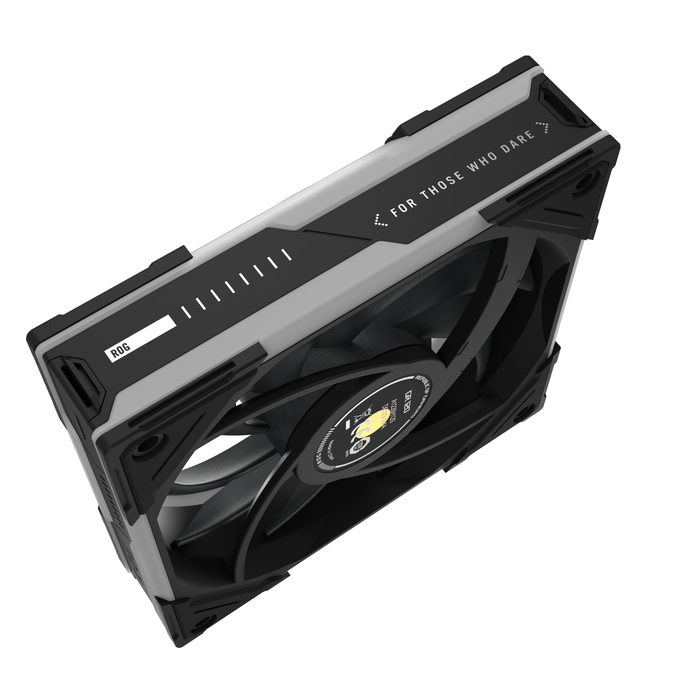 ASUS ROG Eurux GR120 ARGB Reverse PWM Lot de 3 ventilateurs PWM 120 mm PWM, 2200 tr/min, chaîne en marguerite brevetée, éclairage personnalisé, moyeu de ventilateur