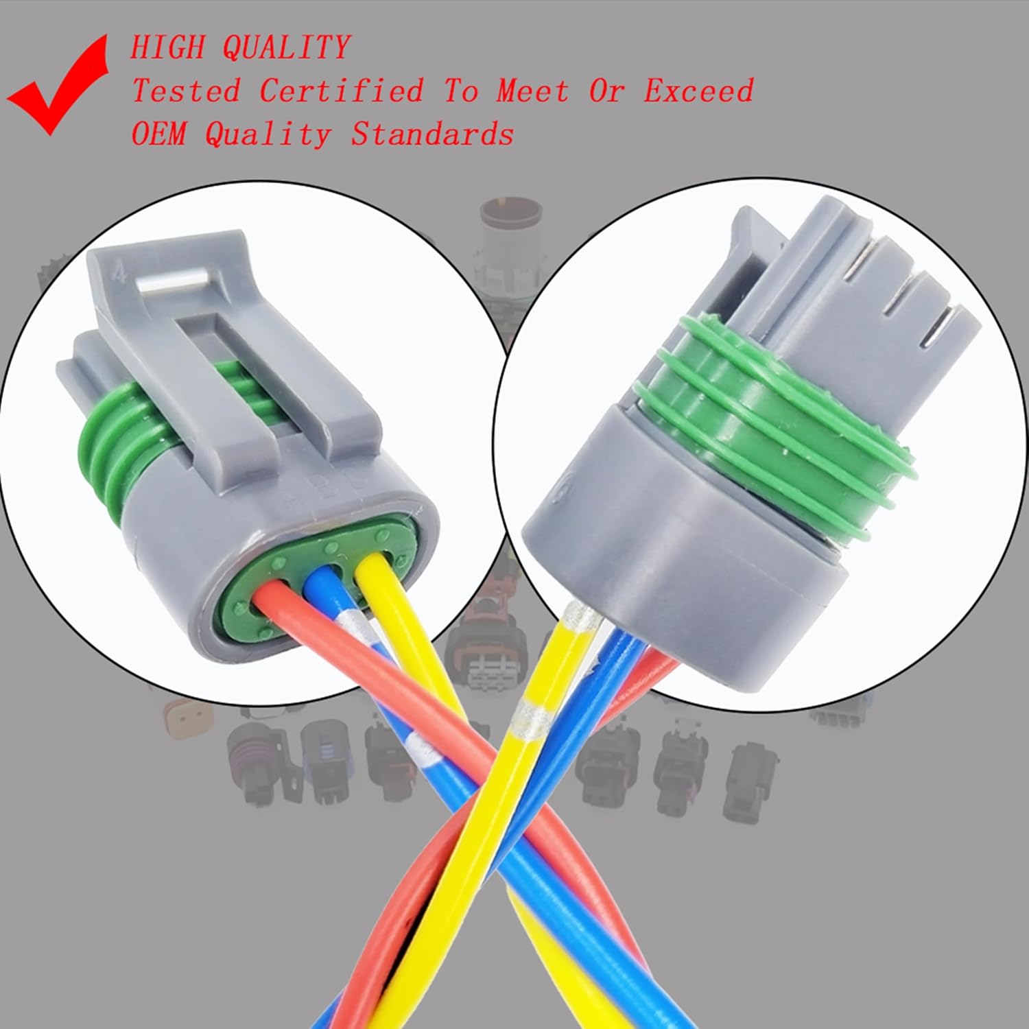 1994-2003 7.3 Diesel CPS Camshaft Position Sensor Harness Connector Plug Dark Gray Fits All 7.3L Models Replacement for Ford F250 F350 F450 F550 E250 E350 E450 Excursion F4TZ-12K073-C F7TZ-12K073-B