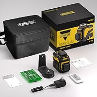 Vista 6 de IKOVWUK Laser Level, 3x360° Cross Line Laser for Construction and Picture Hanging, 12 Green Lasers with Self-leveling, 3D Vertical & Horizontal