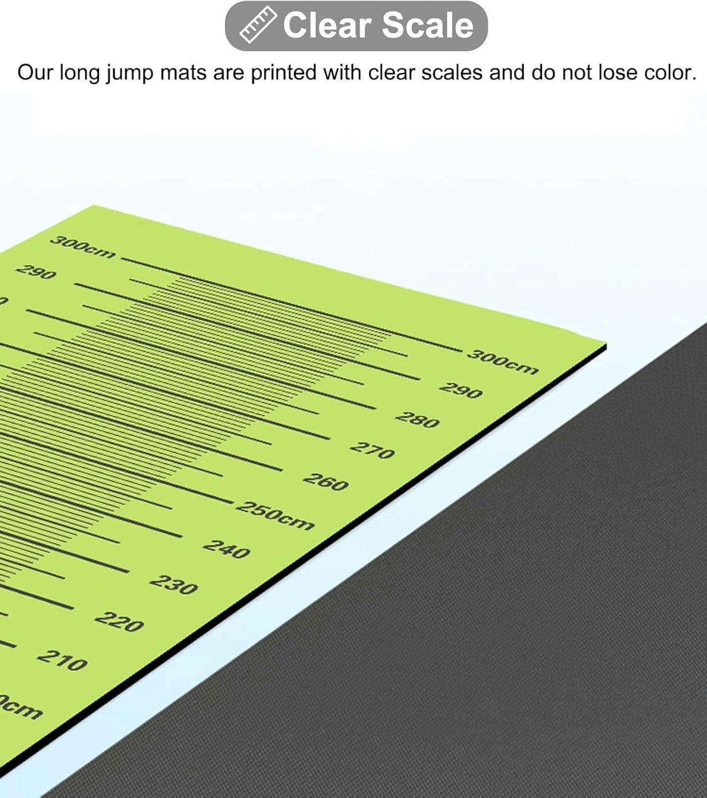 Alfombrilla de salto larga para gimnasio, tapete multifuncional para suelos de madera y mármol, tabla de medición de yoga de goma suave para adultos al aire libre y prueba de salto largo
