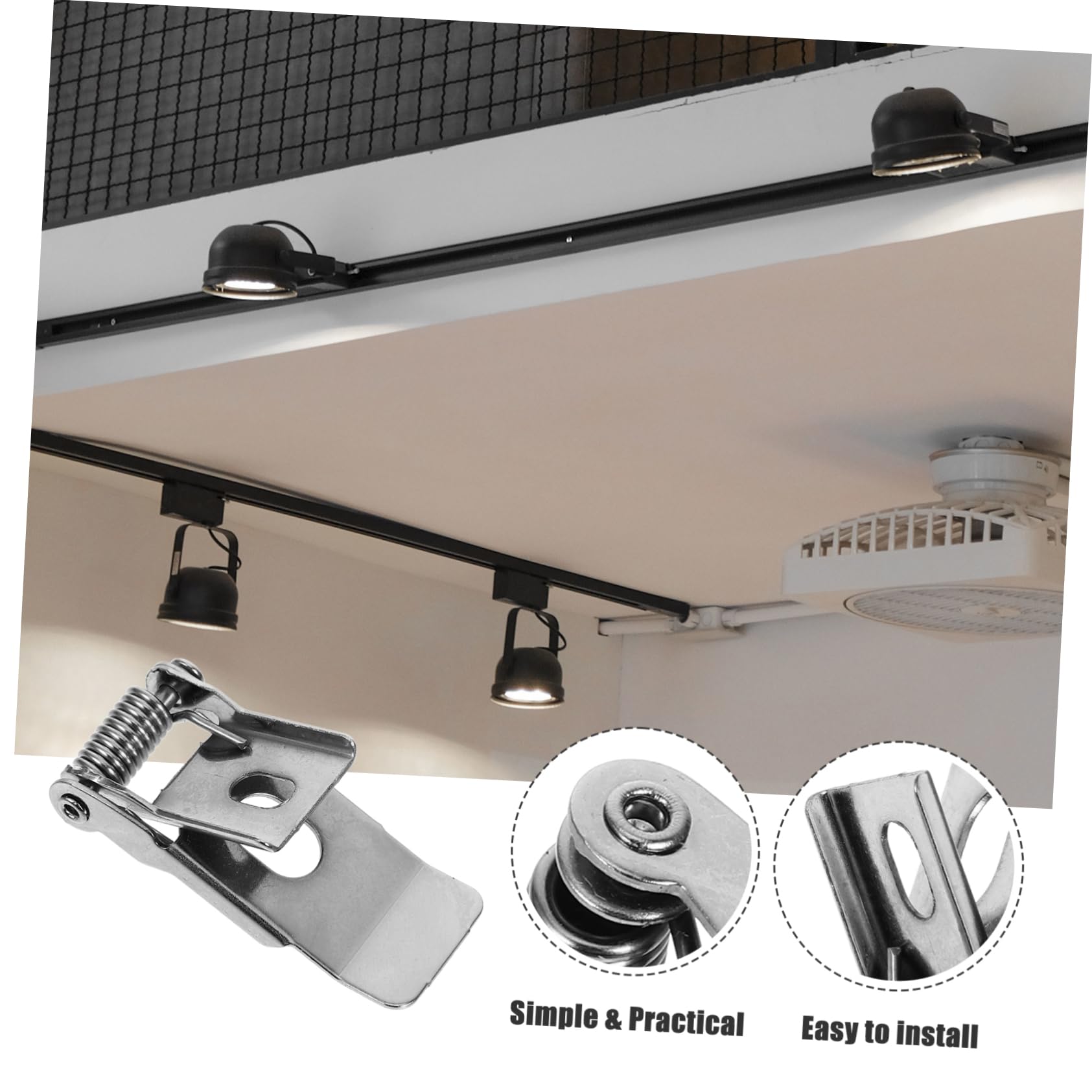 WOONEKY 10pcs Spring Clamp Lighting Accessories for Lights Ceiling Led Light Fixture Tube