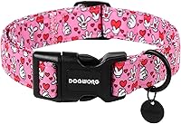 Vista 184 de DOGWONG Collar de perro Airtag de algodón y cáñamo, collar resistente para perros con soporte para Airtag, collares verdes para perros pequeños