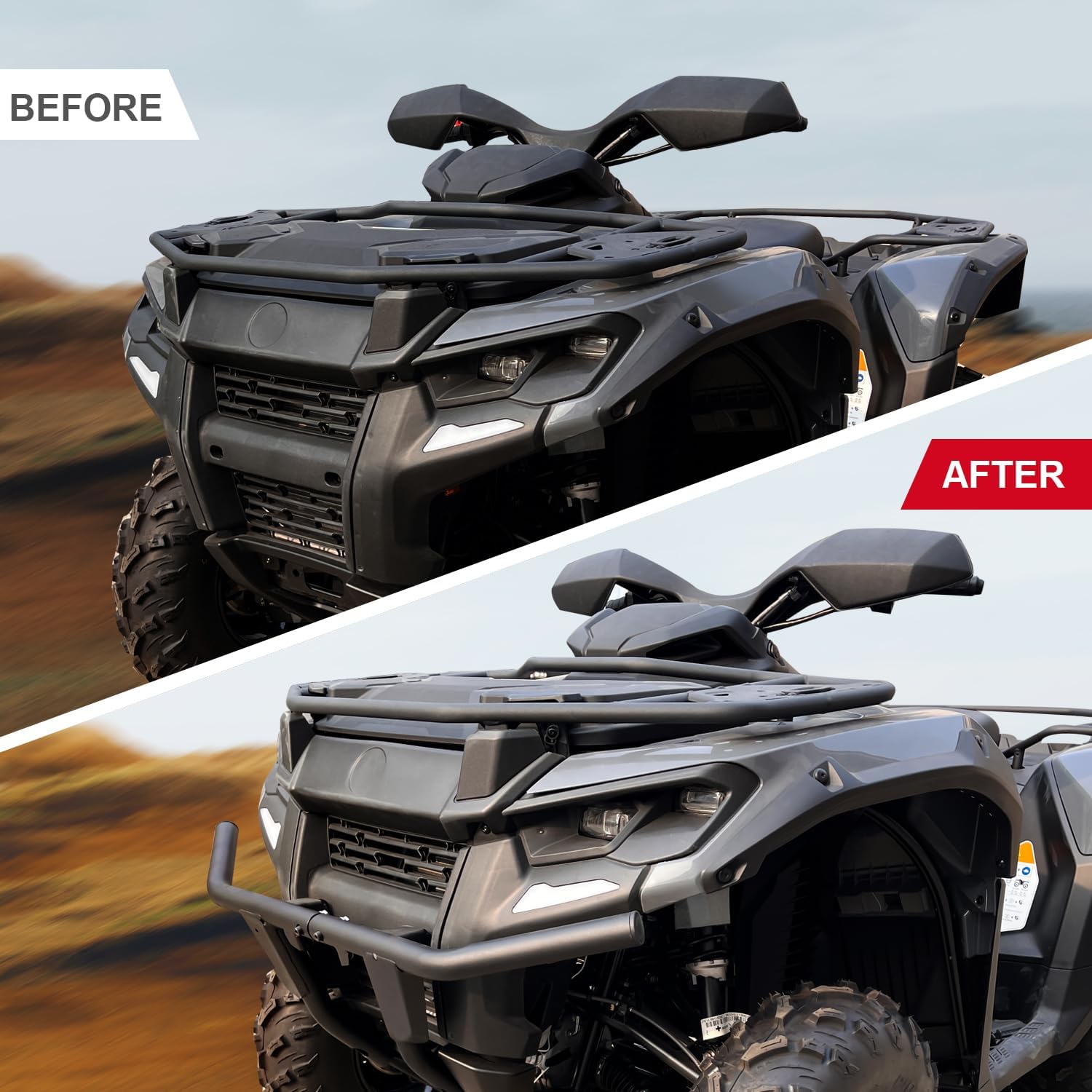 Front & Rear Bumper Guard Compatible with Can Am Outlander 500 700 PRO 2023-2025