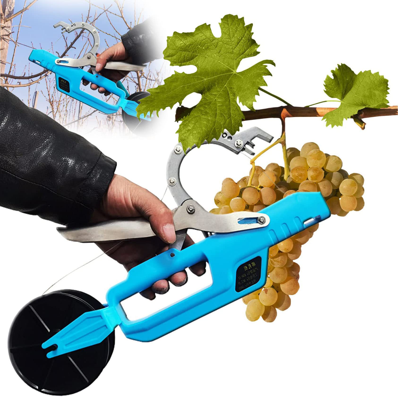 KJZQXYX Electric Plant Tying Machine,Professional Vineyard Bundling Tool,Branch Tying Set,for Plant, Vegetable, Grape, Tomato, Cucumber