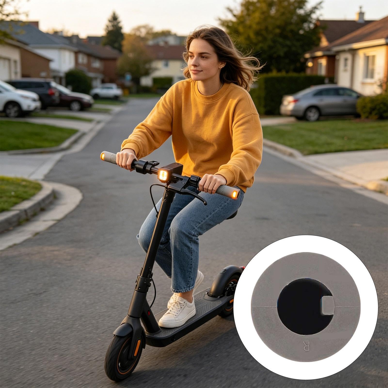 Indicatori Di Direzione Da Monopattino LED Impermeabili con Telecomando | Frecce A Manubrio Per Monopattino Elettrico E Bici Per Bici Da Strada E Mountain Bike, Guida Notturna, Pendolarismo